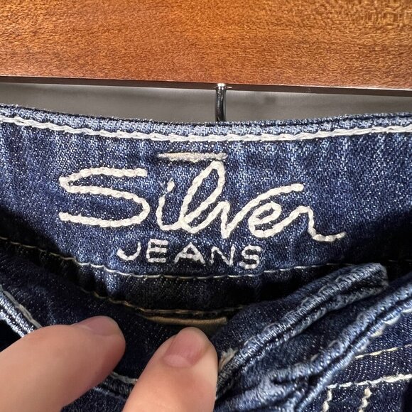 Silver Jeans Womens Suki Surplus Low Rise Capri Jeans Sz 26 Western Festival Y2K - Picture 7 of 14